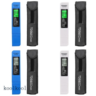 Kool 3-in-1 TDS EC เครื่องทดสอบคุณภาพน้ําดิจิทัล เครื่องทดสอบอุณหภูมิ