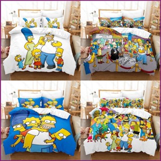 Trend The Simpsons 3in1 ชุดเครื่องนอน ผ้าปูที่นอน ผ้าห่ม ผ้านวม ห้องนอน ล้างทําความสะอาดได้ สะดวกสบาย เหมาะกับบ้าน