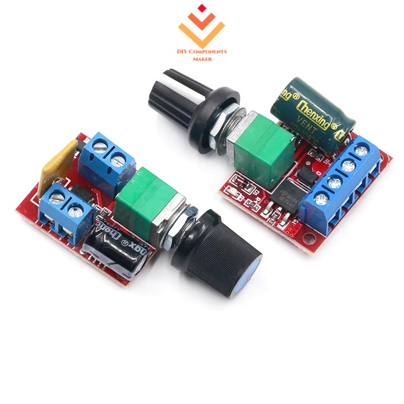 โมดูลควบคุมความเร็วมอเตอร์ DC 5A PWM 3V-35V 4.5V-35V ขนาดเล็ก หรี่ไฟได้