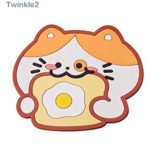 Twinkle แผ่นรองแก้วซิลิโคน ฉนวนกันความร้อน ลายน่ารัก สําหรับเด็ก