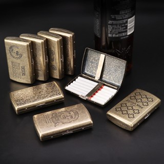 Daily excellent products# factory direct sales 12 pieces of split metal cigarette case multiple patterns personalized creative cigarette case spot cigarette case 9.15Li