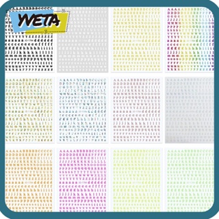 Yveta สติกเกอร์พลาสติก ลายตัวอักษร หลากสีสัน สําหรับติดตกแต่งสมุดภาพ DIY