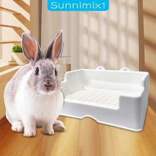 [Sunnimix1] กล่องห้องน้ําสัตว์เลี้ยง กระต่าย ทรงสี่เหลี่ยม ทําความสะอาดง่าย สําหรับหนูตะเภา เฟอเรท