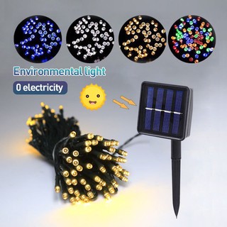 ไฟโซล่าเซลล์ LED สายไฟหิ่งห้อย ไฟกระพริบโซล่าเซลล์ 100ดวง 12M 8โหมด กันน้ำ ประหย ปรับกระพริบได้ สําหรับตกแต่งสวน ลาน งาน