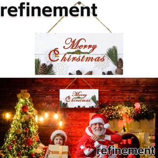 Refinement ป้ายไม้ ลาย Merry Christmas สําหรับติดประตู โรงแรม ห้อง