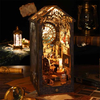 1 Set Funny DIY Book Nook Kit for Children DIY Book Nook Kit Bookend Stand 3D Model Easy to Assemble