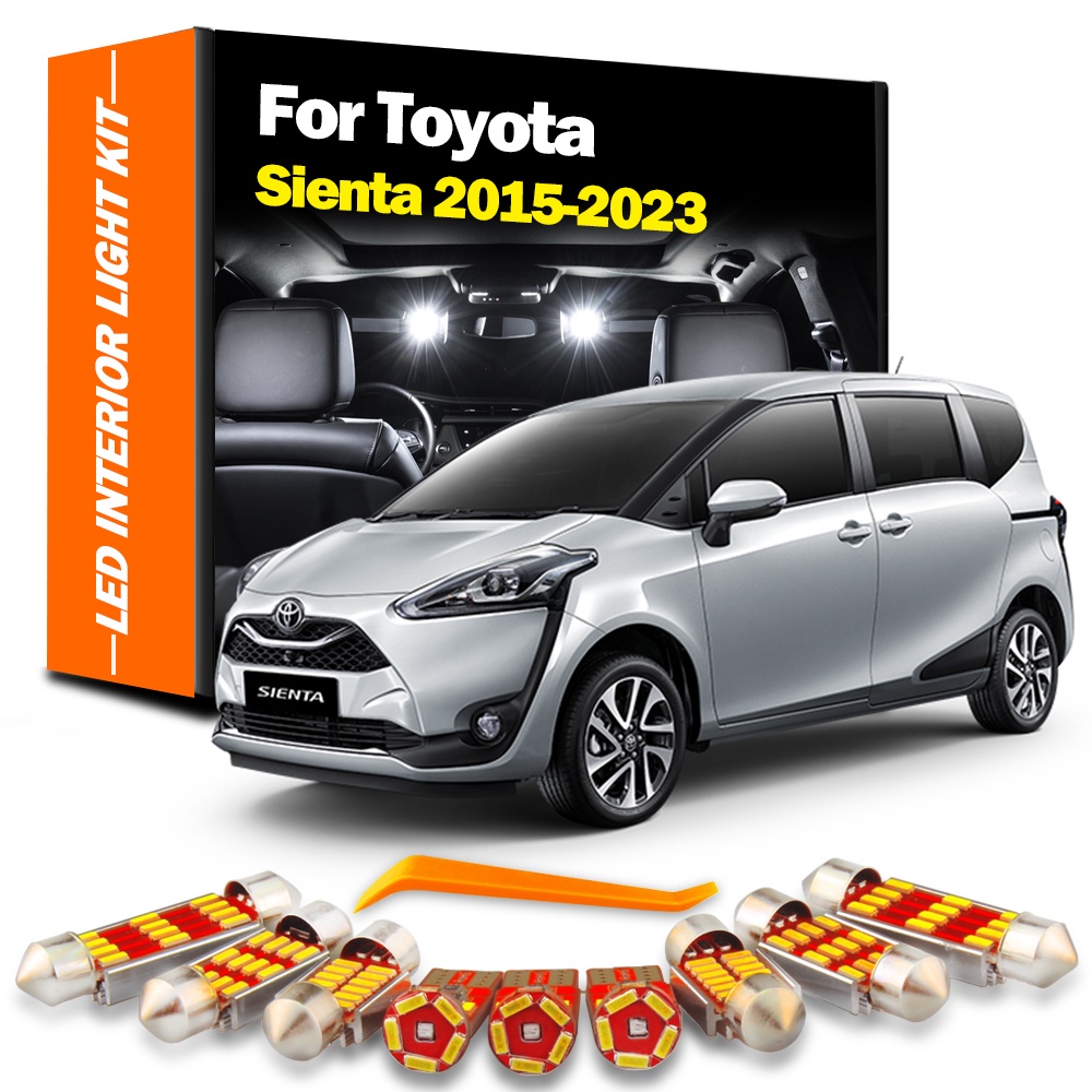 ชุดไฟอ่านหนังสือ LED ภายในรถยนต์ ไม่มีข้อผิดพลาด สําหรับ Toyota Sienta 2015 2016 2017-2023 8 ชิ้น