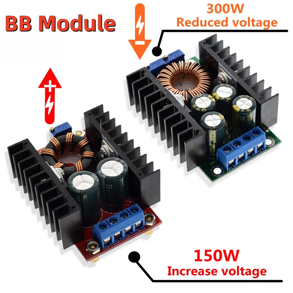 โมดูลแปลงไฟฟ้า C-D C CC CV 7-32V เป็น 0.8-28V 9A 300W XL4016 คุณภาพสูง DIY