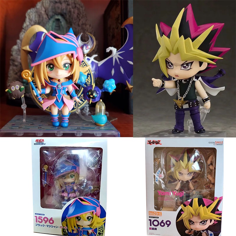 Nendoroid Yu-Gi-Oh! โมเดลฟิกเกอร์ Yugi Muto 1596 1069 Pvc สีดํา ของเล่นสําหรับเด็ก