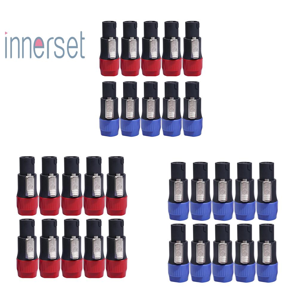 อะแดปเตอร์ปลั๊กเชื่อมต่อลําโพง NL4FC 4 Pin Male Audio Speakon Ohm 10 ชิ้น [innerset]