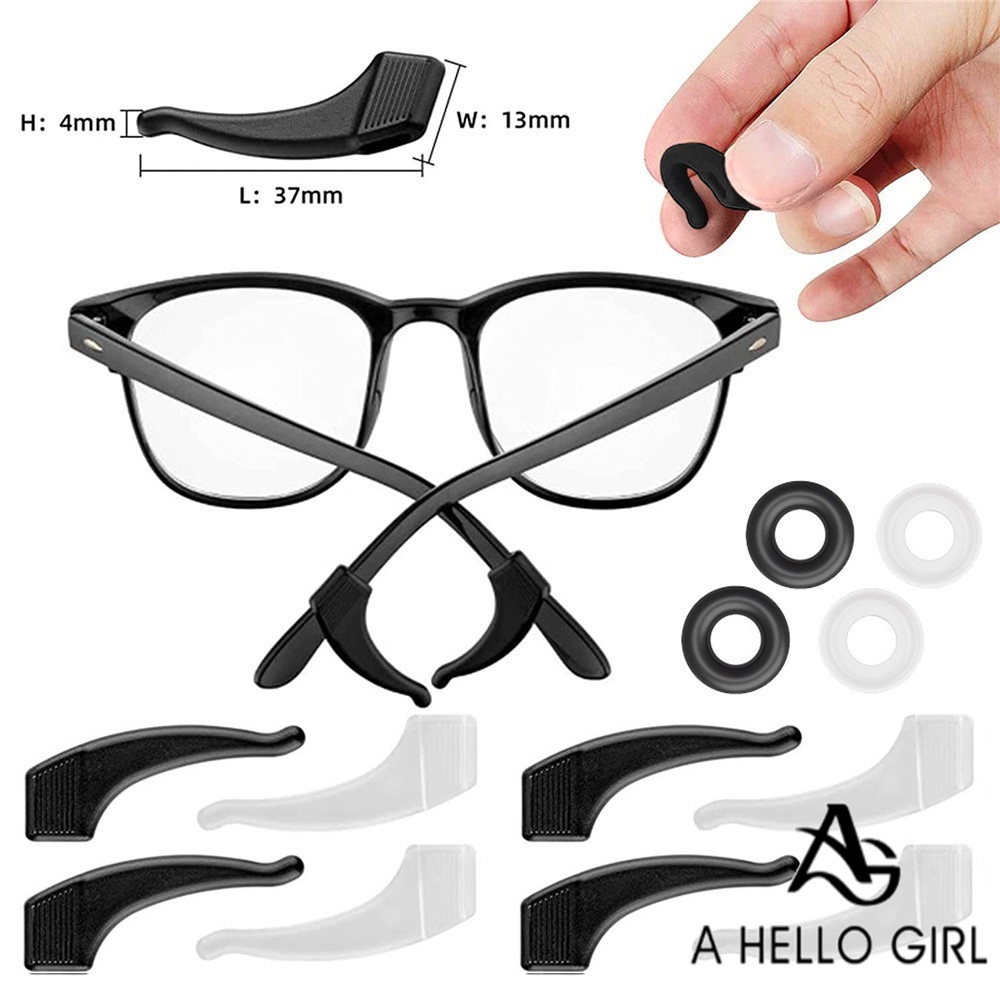 A HELLO GIRL ที่ปิดหูกันหนาว ซิลิโคน กันลื่น สําหรับแว่นตา 2 ชิ้น
