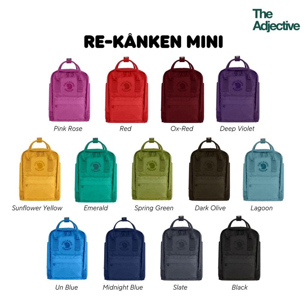 Fjallraven حقيبة ظهر Re-Kanken Mini — صورة 8