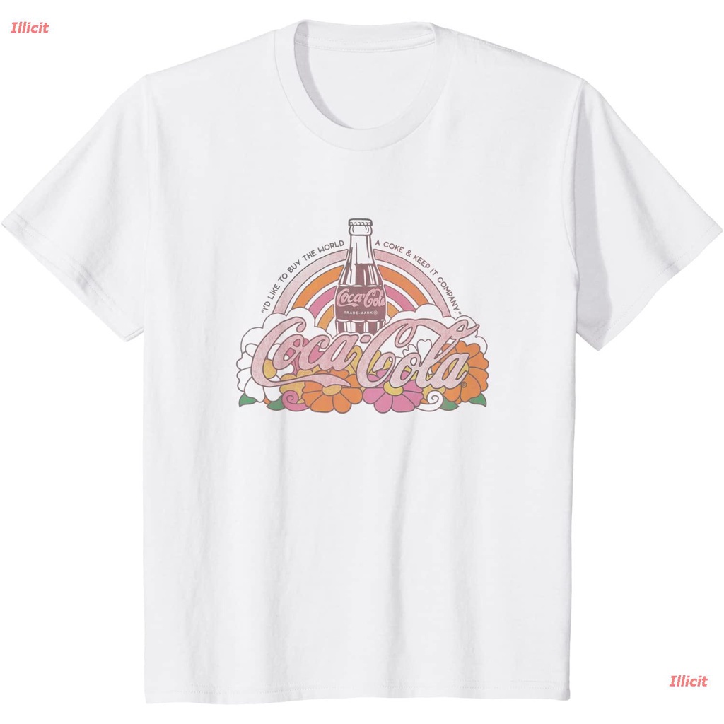 MI*Coca-Cola Rainbow Floral Stained Glass Coke Bottle T-Shirt 705.4