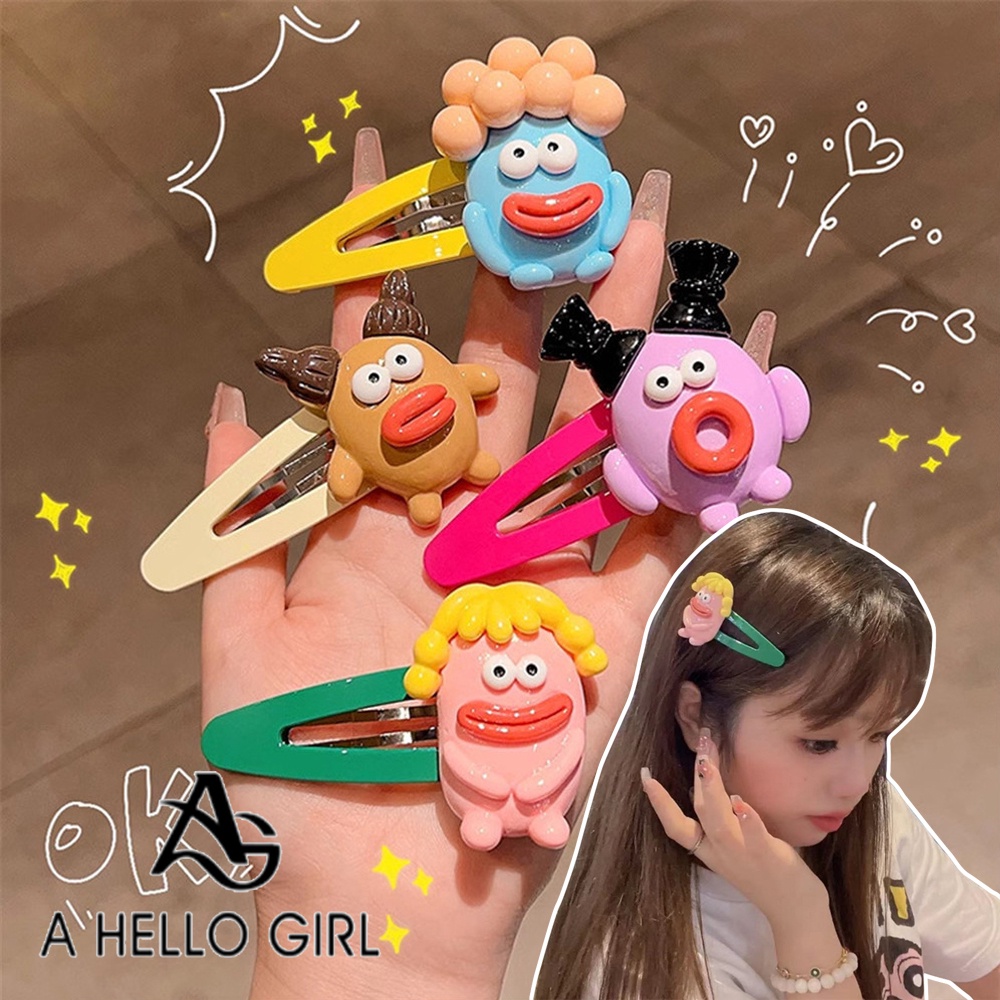 A HELLO GIRL กิ๊บติดผม รูปตุ๊กตาไส้กรอกน่ารัก แบบสร้างสรรค์ สําหรับผู้หญิง