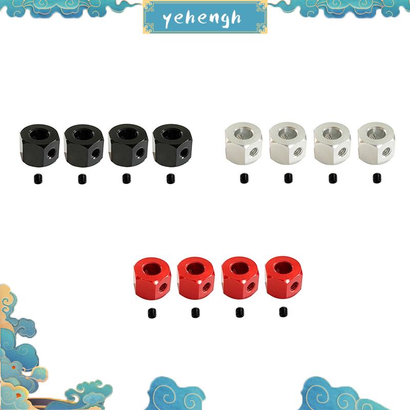 อะแดปเตอร์ดุมล้อโลหะ หกเหลี่ยม 5 มม. เป็น 12 มม. สําหรับอัพเกรดรถบังคับ WPL D12 C14 C24 B14 B16 MN D90 D91 yehengh 4 ชิ้น