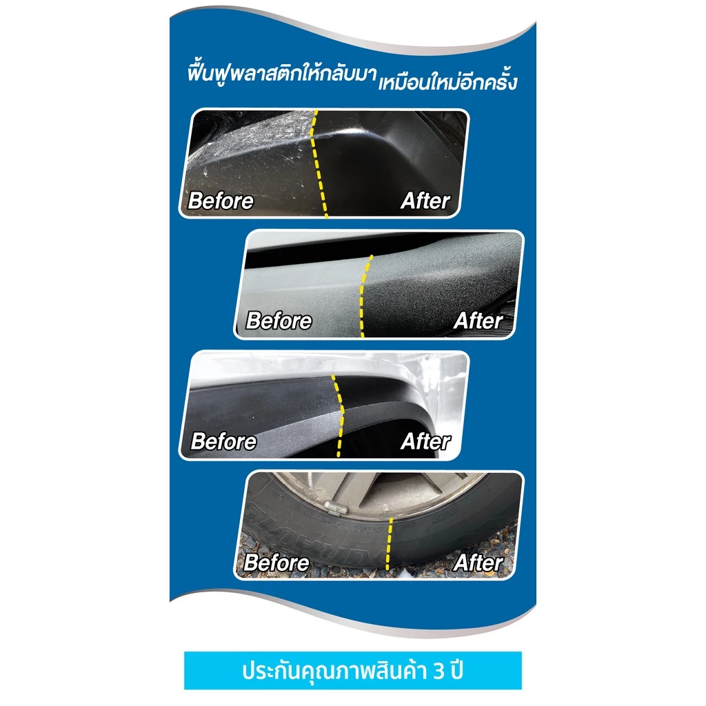 น้ำยาฟื้นฟูพลาสติกดำ 100ml SUMO น้ำยาเคลือบพลาสติก ( Plastic coating&restorer 100ml SUMO ) bonus thumbnail 9