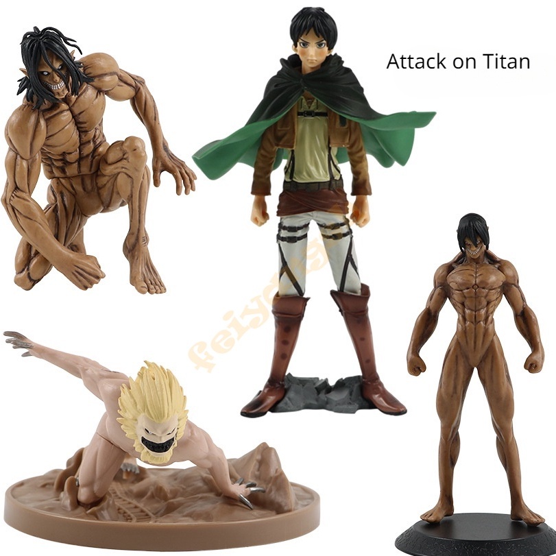 โมเดลฟิกเกอร์ PVC อนิเมะผ่าพิภพไททัน Levi Ackerman Eren Jaeger ของเล่นสําหรับเด็ก และผู้ใหญ่