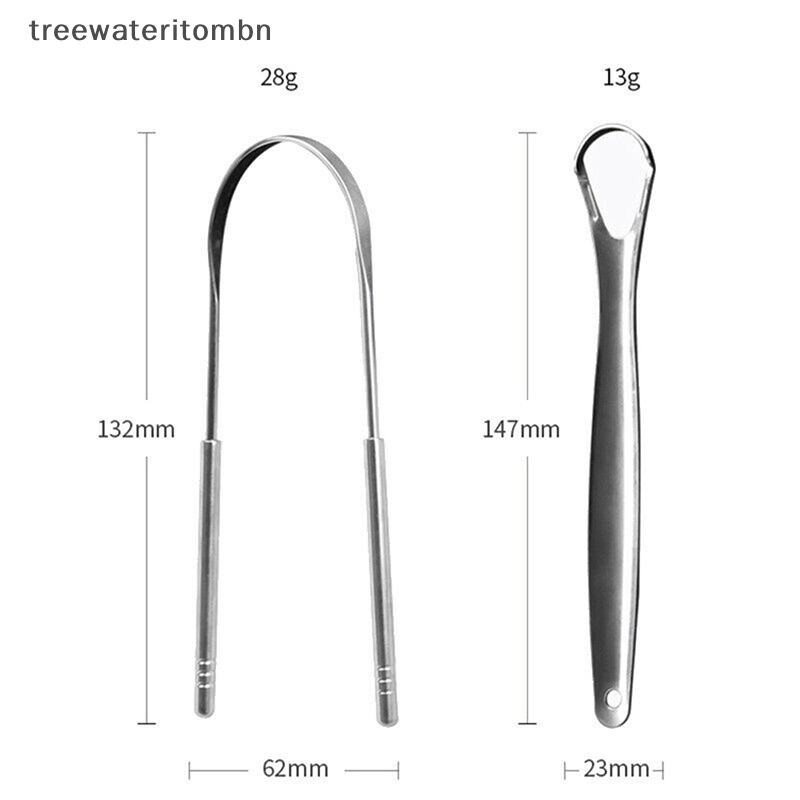 Tt ที่ขูดลิ้น ลิ้น สเตนเลส ทําความสะอาดลิ้น ดูแลช่องปาก 2 ชิ้น mbn - รูปที่ 3