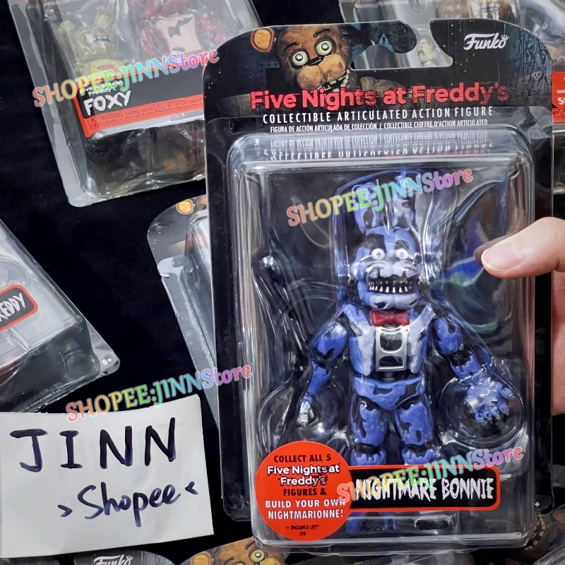 -JINN- พร้อมส่ง ฟิกเกอร์เกม FNAF FIVE NIGHTS AT FREDDY'S Action Figure NIGHTMARE BONNIE FOXY CHICA F
