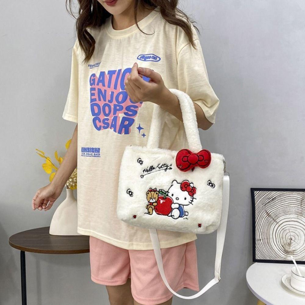 Tonfashion กระเป๋าสะพายไหล่ กระเป๋าถือ ลายการ์ตูนอนิเมะน่ารัก ความจุขนาดใหญ่