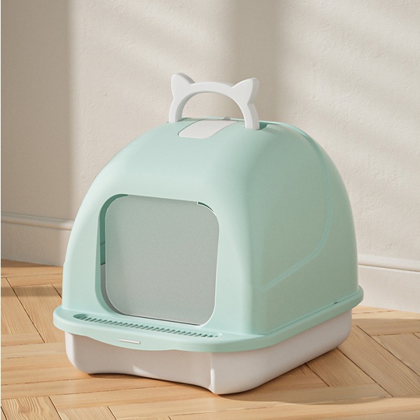 GlobalHouse DUDUPETS ห้องน้ำแมวทรงโดมพร้อมที่ตักทราย 36x47x36.5ซม. รุ่น LAMOONY สินค้าของแท้คุณภาพดี