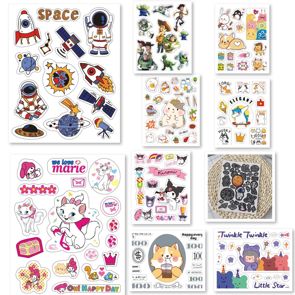 【ส่งจากไทย】สติกเกอร์สำหรับตกแต่ง สติกเกอร์ติดเคส สติกเกอร์ลายน่ารัก สติกเกอร์พร้อมส่ง