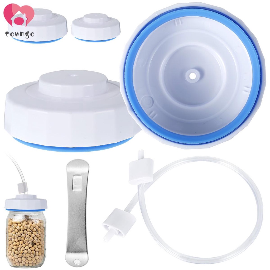 Mason Jar เครื่องซีลสูญญากาศ Mason Jar Sealer ชุดสูญญากาศ Stain Resistance Food Storage Canning Jar 