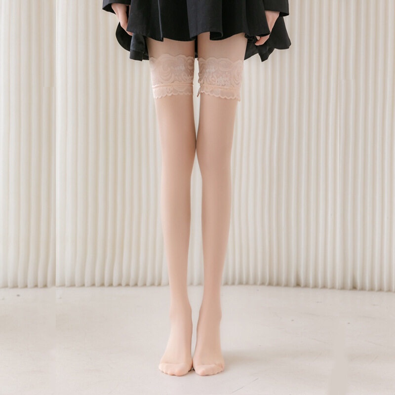 ถุงน่องโคนขา เชอรีล่อน ถุงน่องเหนือเข่า สีเนื้อ สีดำ ซิ่ส์เสรี ลาซ Free Size Lace ราคา ถูกที่สุด ดีลบีเคเค แกลเลอรีภาพที่ 7