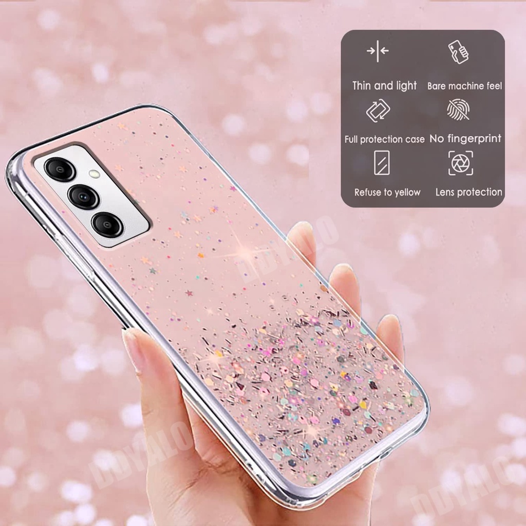 เคสโทรศัพท์ซิลิโคน TPU แบบนิ่ม ประดับเลื่อม และกลิตเตอร์ หรูหรา สําหรับ Samsung Galaxy A15 A25 A05 A05S A14 A34 A54 5G A24 4G
