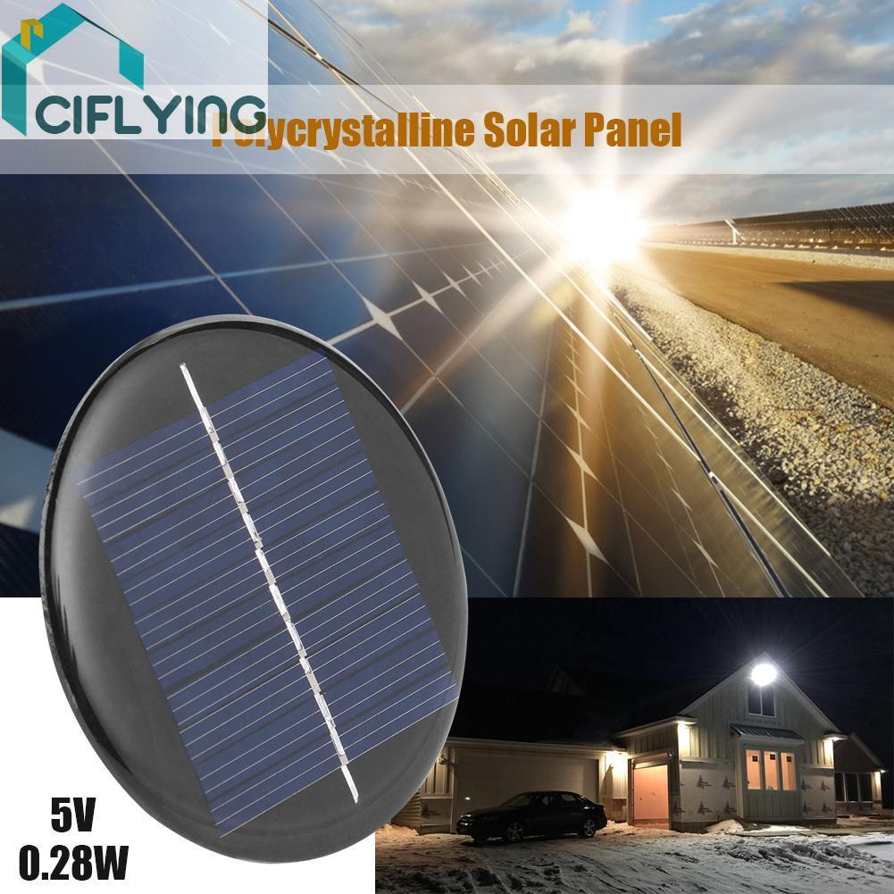 บอร์ดชาร์จแบตเตอรี่ พลังงานแสงอาทิตย์ ทรงกลม 0.28W 5V DIY 1/2 ชิ้น [Ciflys.Th]