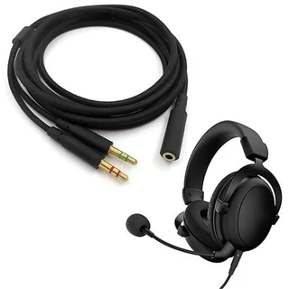 สายเคเบิลต่อขยาย PC 3.5 มม. 2in1 สําหรับหูฟังเล่นเกม Kingston HyperX Cloud II Alpha Mix Flight Core Revolver S