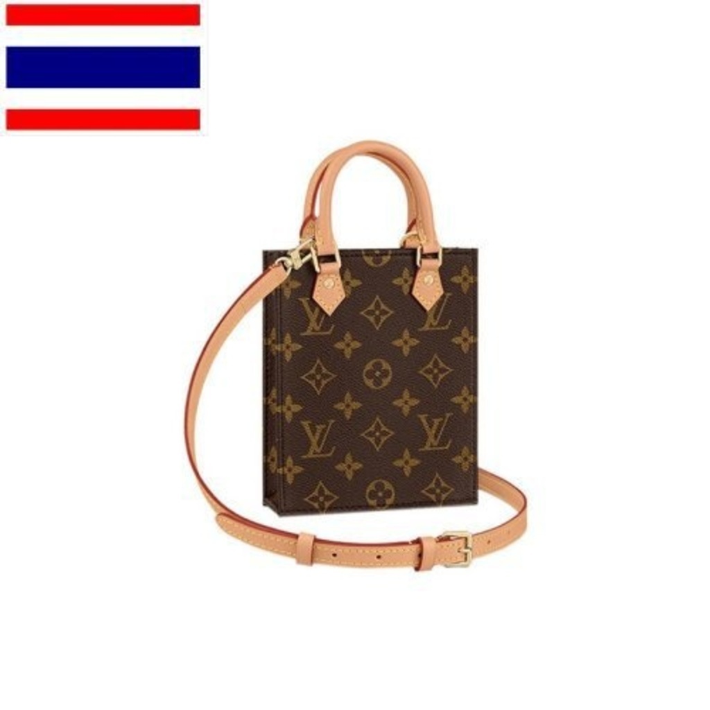 กระเป๋า Lv สะพายไหล่ผ้าใบเคลือบน้ำตาล รุ่น Louis Vuitton _ Petit Sac Plat ผู้หญิง Dgas 30HS