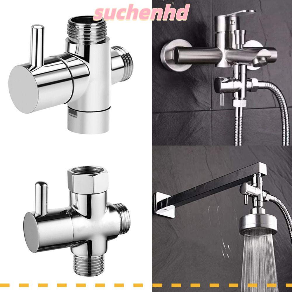 SUCHENHD วาล์วหัวฝักบัวอาบน้ํา ทองเหลือง 3 ทาง อุปกรณ์เสริม สําหรับห้องน้ํา