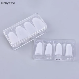 Luckywww ซิลิโคนป้องกันนิ้วมือ สําหรับเล่นกีตาร์ 4 ชิ้น