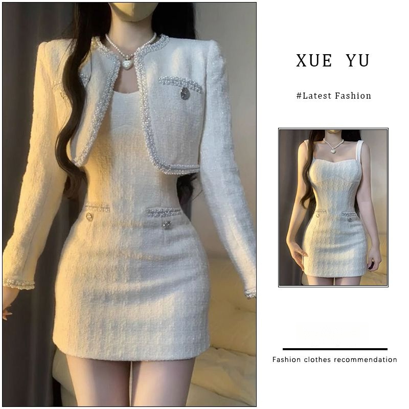 พร้อมส่ง เสื้อแจ็กเก็ตสั้น เอวแคบ เข้ารูป แฟชั่นฤดูใบไม้ร่วง สไตล์ใหม่ สําหรับผู้หญิง