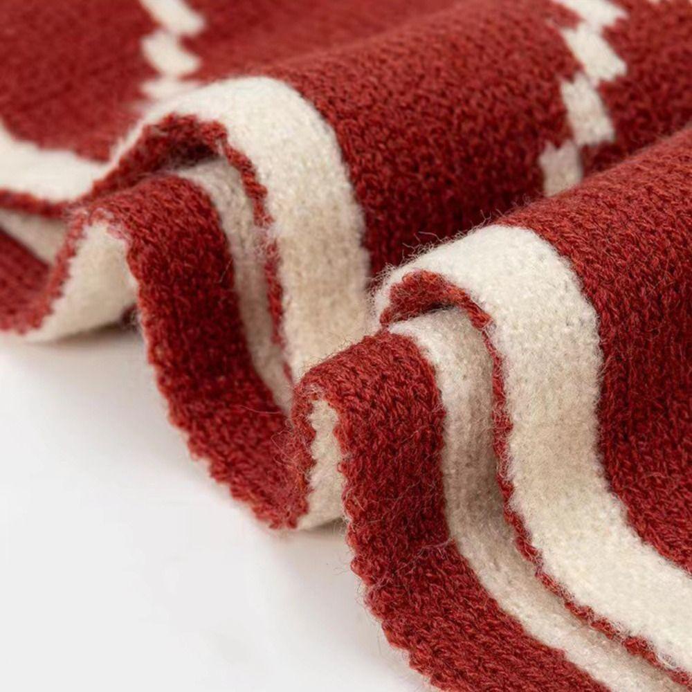 ผ้าพันคอถักจากบราซิล ออกแบบสองด้านลายสก๊อต หนามากเหมาะกับอากาศหนาว - รูปที่ 6