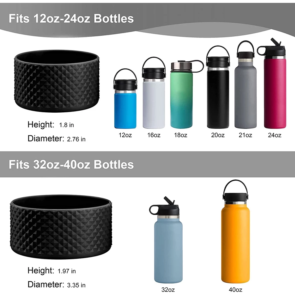 Tumbler อุปกรณ์เสริมรูปแบบเพชรซิลิโคน Boot สําหรับ 32oz & 40oz Hydro Kleen Kanteen Tumbler Kool Hydr8 กระติกน้ําสูญญากาศ Tumbler เส้นผ่านศูนย์กลาง 9 ซม. (Fit สําหรับ 32oz & 40oz Thermos thumbnail 3