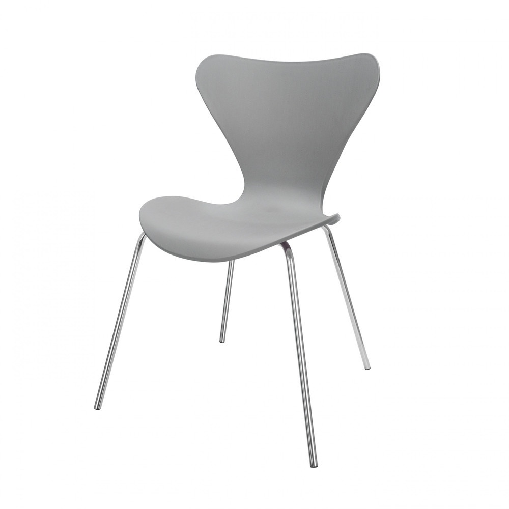 GlobalHouse PULITO เก้าอี้พลาสติก รุ่น CURVEY-03 ขนาด 50x52x81 ซม. สีเทา สินค้าของแท้คุณภาพดี
