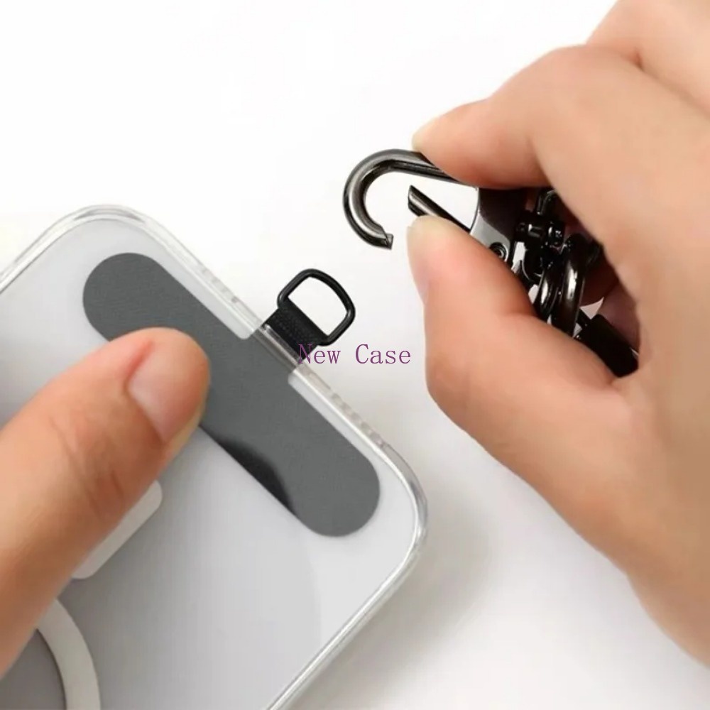 สายคล้องข้อมือ ประดับเพชรคริสตัล พลอยเทียม กันหาย สําหรับห้อยโทรศัพท์มือถือ - รูปที่ 4