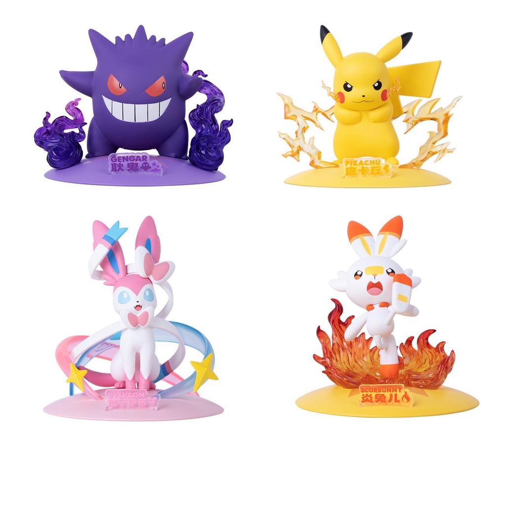 Funism funism Pokémon Gengar &amp; Fairy Eevee &amp; Yan Rabbit &amp; Pikachu Figure
