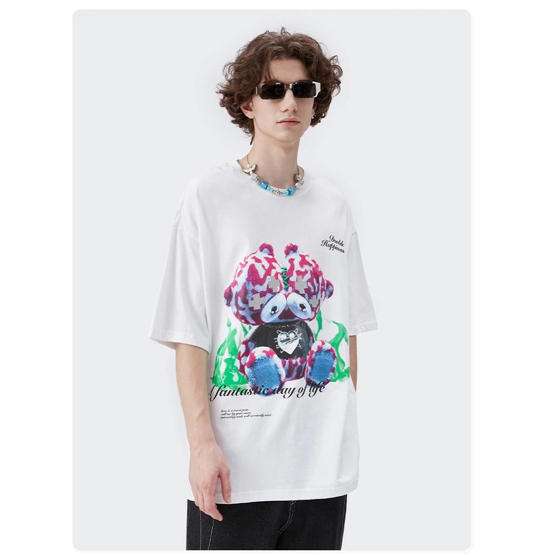ยินดีต้อนรับ a ราคาต่ำสุดALAND เสื้อยืด  INFLATION รุ่น REFLECTIVE BEAR PRINTING_T-SHIRTขนาดเต็มS-3X