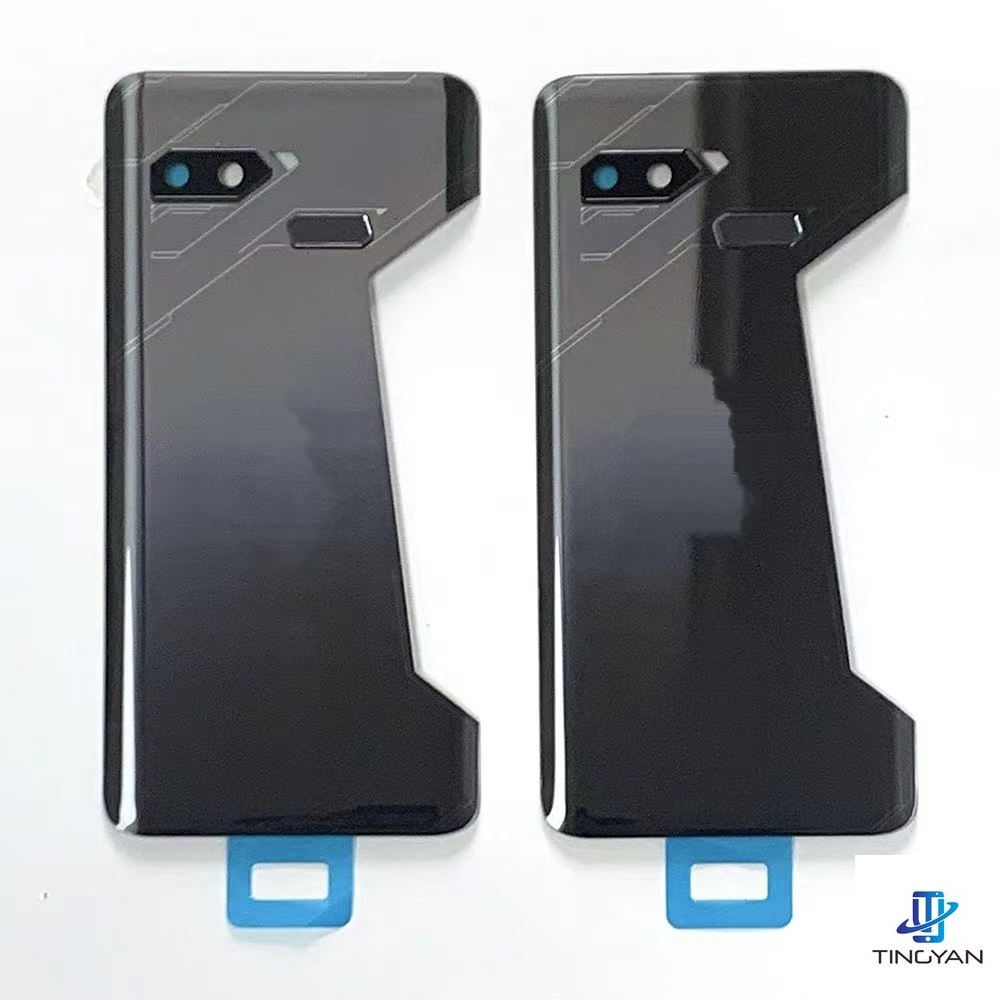 6.0 สําหรับ Asus ROG โทรศัพท์ ZS600KL แก้วฝาหลังแบตเตอรี่ + กรอบกล้องเลนส์ + Fingerprint Flex Cable 