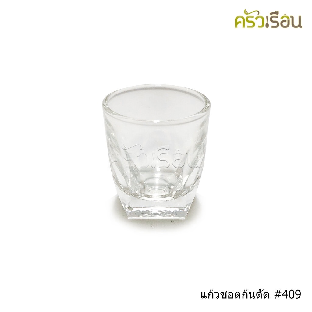 LUCKY GLASS แก้วน้ำดื่ม แก้วชอต ก้นตัด 1.5 oz. (45 ml.) Groove Shot Glass LG-440902 (409) TD 4.8 x BD 2.8 x H 5.5 cm.