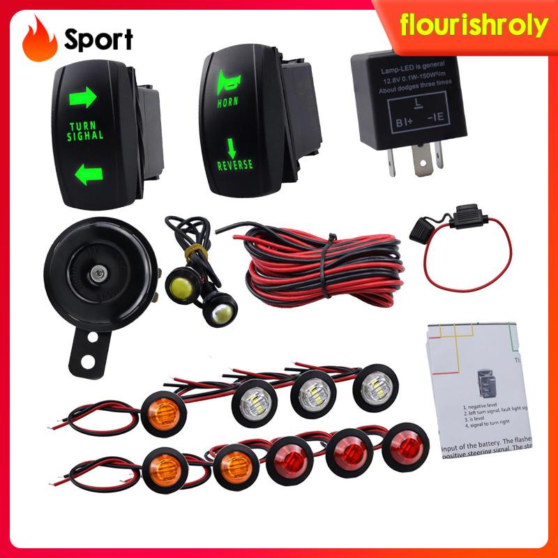 [Flourish] ชุดสวิตช์ไฟเลี้ยว 12V สําหรับรถ ATV UTV