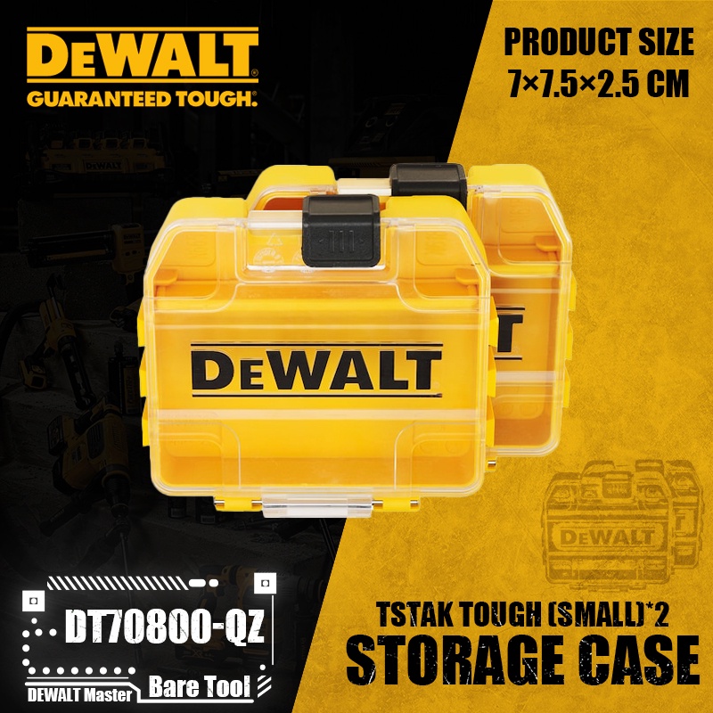 Dewalt DT70800-QZ TSTAK กล่องเก็บของ แบบแข็ง ขนาดเล็ก 2 ชิ้น