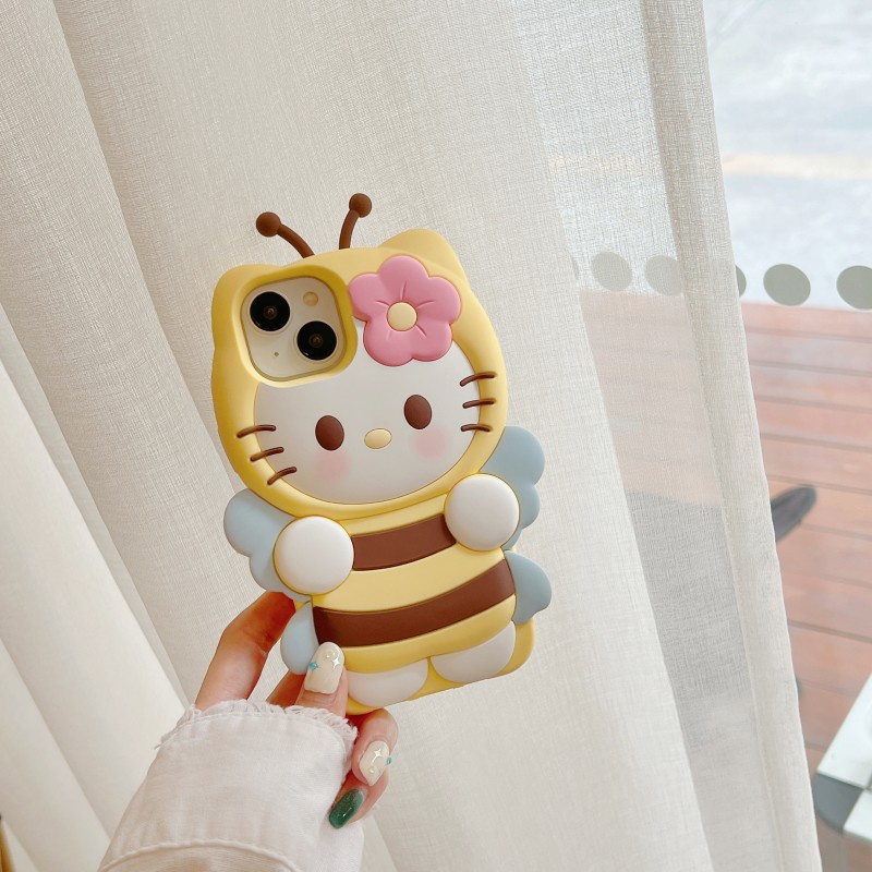 SANRIO Ins มาแรง เคสโทรศัพท์มือถือ ซิลิโคนนิ่ม ปิดด้านหลัง ลาย Hello Kitty 3D สําหรับ OPPO A78 A57 A77 A57s A54 A55 A16 Reno 10 8T 7z 8z