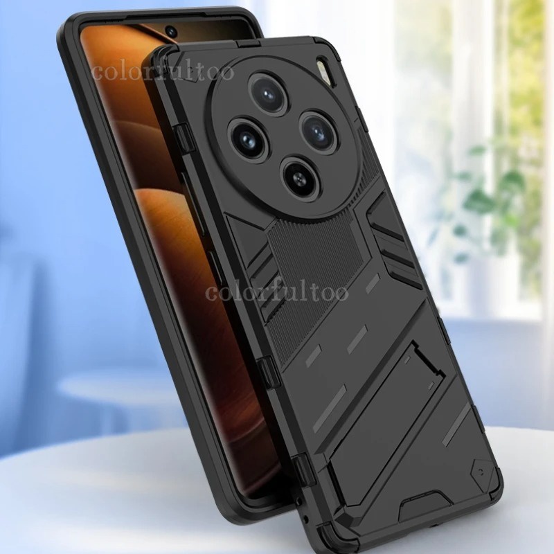 สําหรับ Vivo X100 X90 Pro X 100 X 90 VivoX90 VivoX100 X100Pro 5G เคสโทรศัพท์แฟชั่นเกราะกันกระแทกกันชนปลอกกล้องป้องกันวงเล็บฮาร์ดปกหลัง