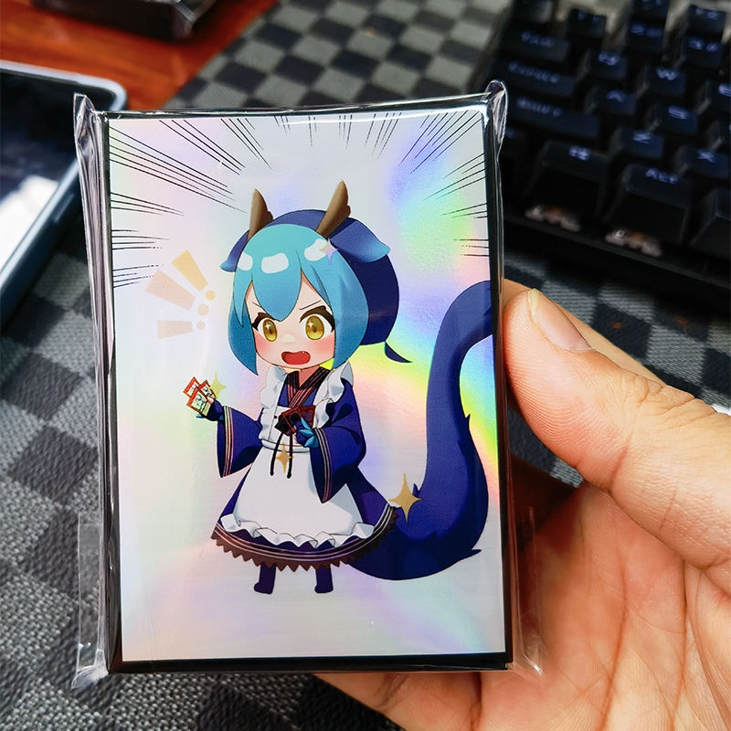 Yu-gi-oh Card Sleeves Blue Maiden การ์ดประกาย Half-Dragon Maid Card Protector ยี่ห้อใหม่ 63x90 มม.