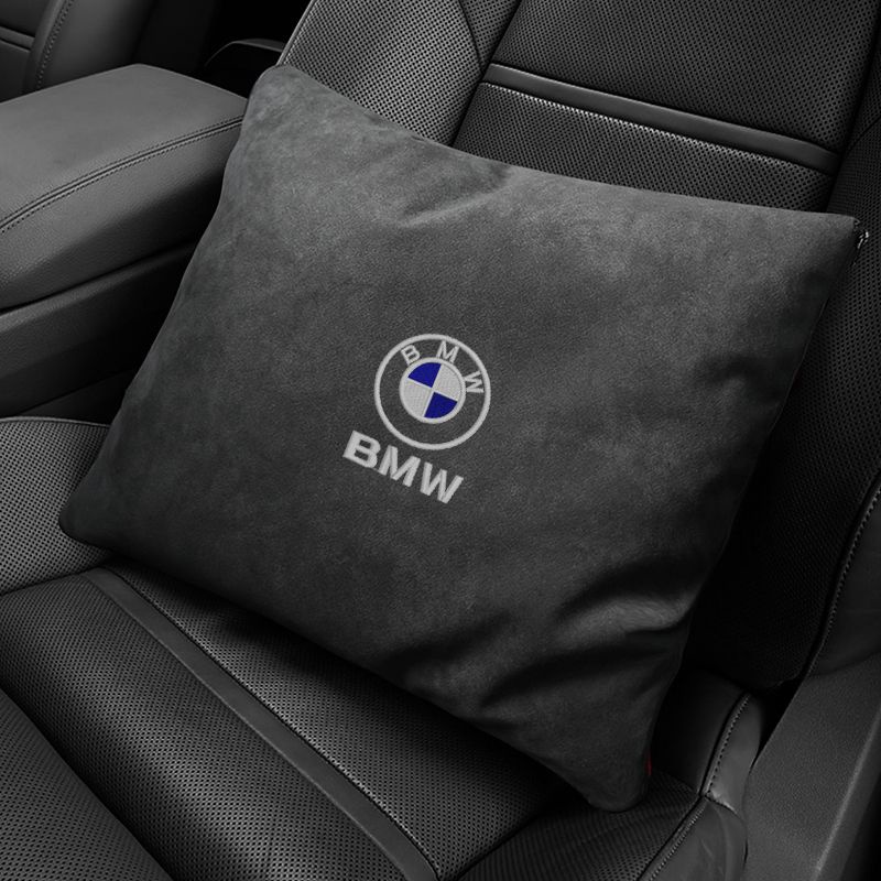BMW ปักหมอนสั้นขนแกะผ้านวม Dual-ใช้ Plus กํามะหยี่หนา 3 Series 5 Series X3/X5 รถหมอนพับได้ผ้านวม