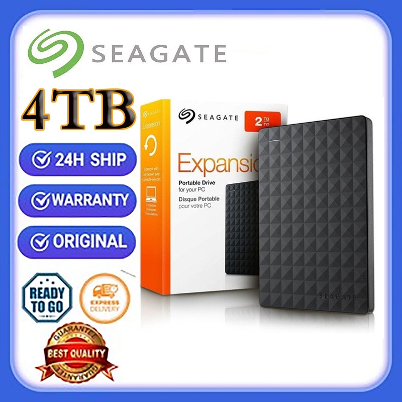 Seagate ฮาร์ดไดรฟ์ภายนอก External Hard Disk ฮาร์ดดิสพกพา HDD 4TB/2TB/1TB USB3.0 2.5" Harddisk External ฮาร์ดดิสก์ความเร็วสูง